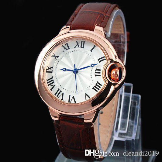 

2019 Fashion Top Man Luxury watch genuine leather wristwatch Women Dress Watch Quartz Clock Steel lovers Brown watch Relojes De Marca Mujer, Silver black small