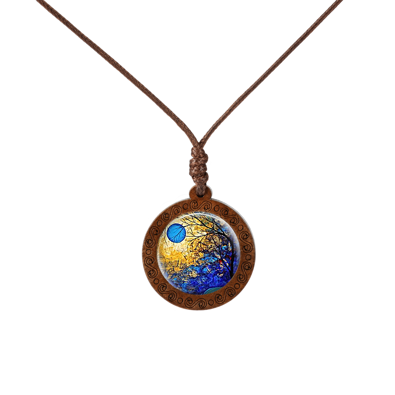 

Tree Life Photo Wooden Pendant Necklace Wise Wood Dome Glass Necklace Fashion Jewelry For Best Friends Women Accessories