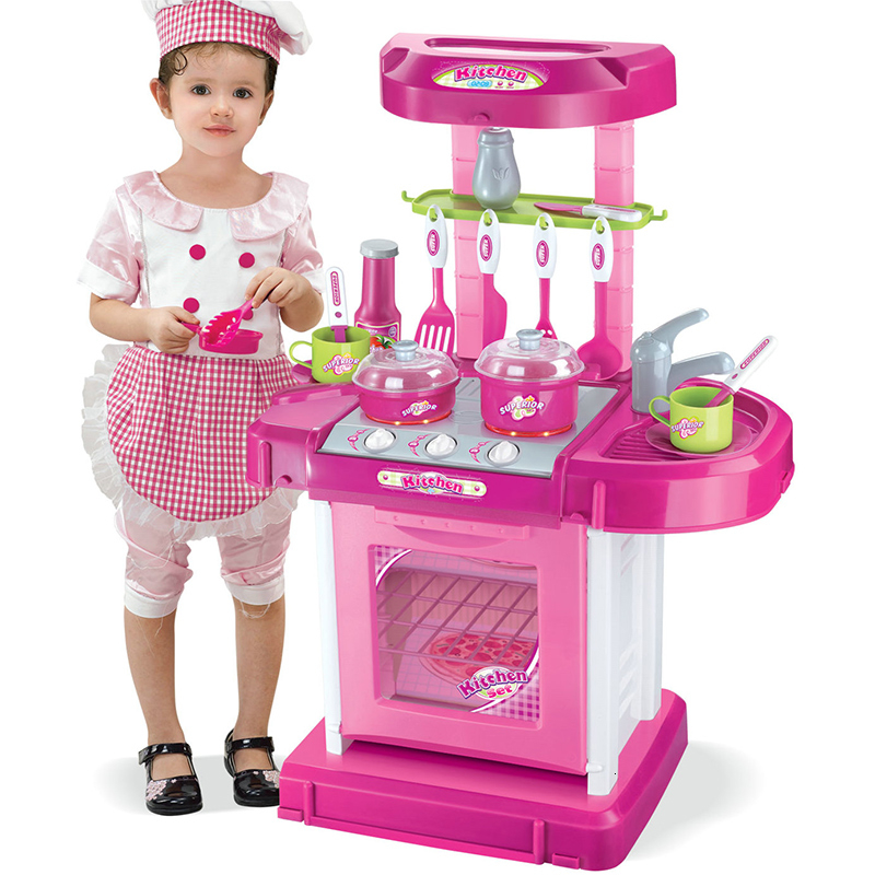 2019 Kids Play House Girl Pretend Play Tableware Sets Toys Kitchen