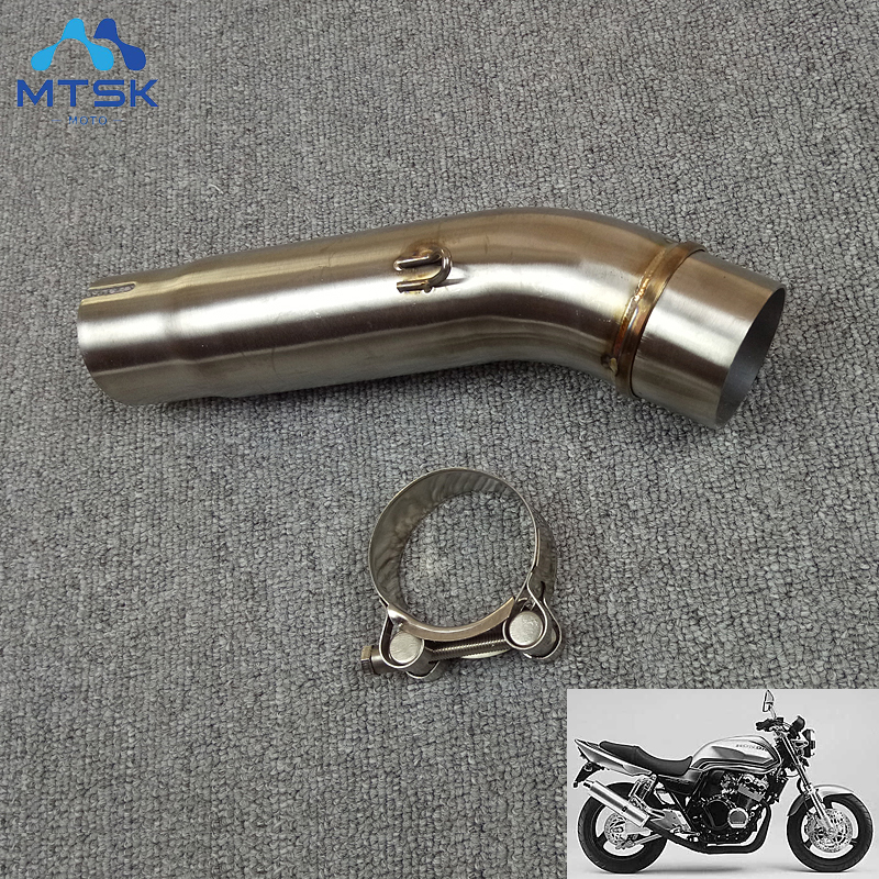 

For CB400 Motorcycle Exhaust Middle Mid Pipe Connection Link CB 400 Slip-On 100% Brand New