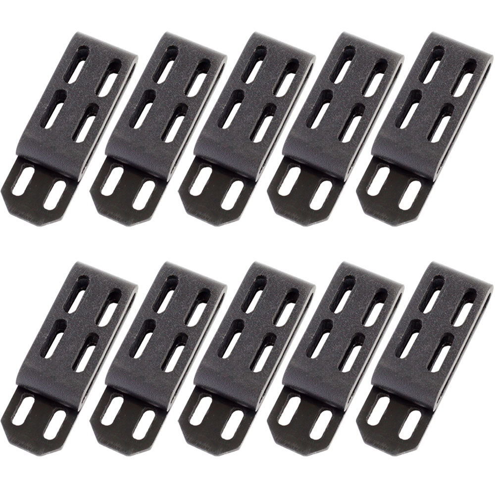 

10PCS/LOT Secure-Ex C-Clip Made of 3.0MM Kydex Sheet Belt Loops Large Belt Clip For DIY Knife Sheath Gun Holster with Screws