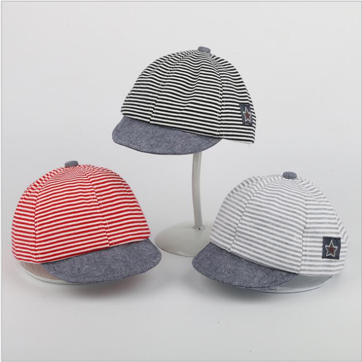 US Fashion Kids Baby Girl Boy Beret Hat Peaked Cap Child Striped Caps Hats