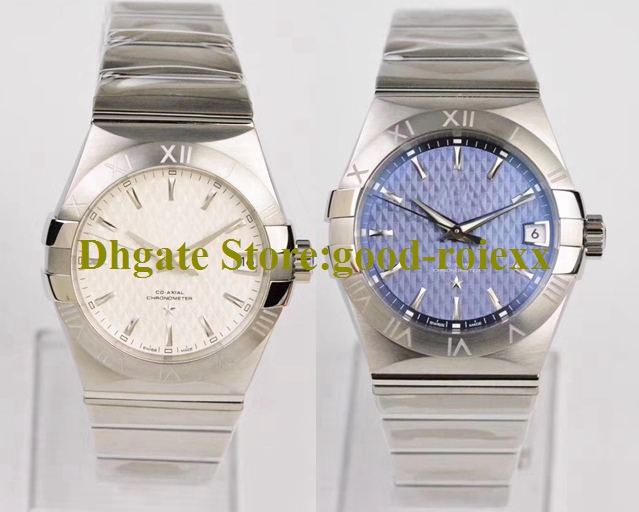 

Unisex Midsize 38mm Watch Blue White Automatic Cal.8500 Watches Women Mens Co Axial Date Chronometer Steel Sapphire VS Factory Wristwatches