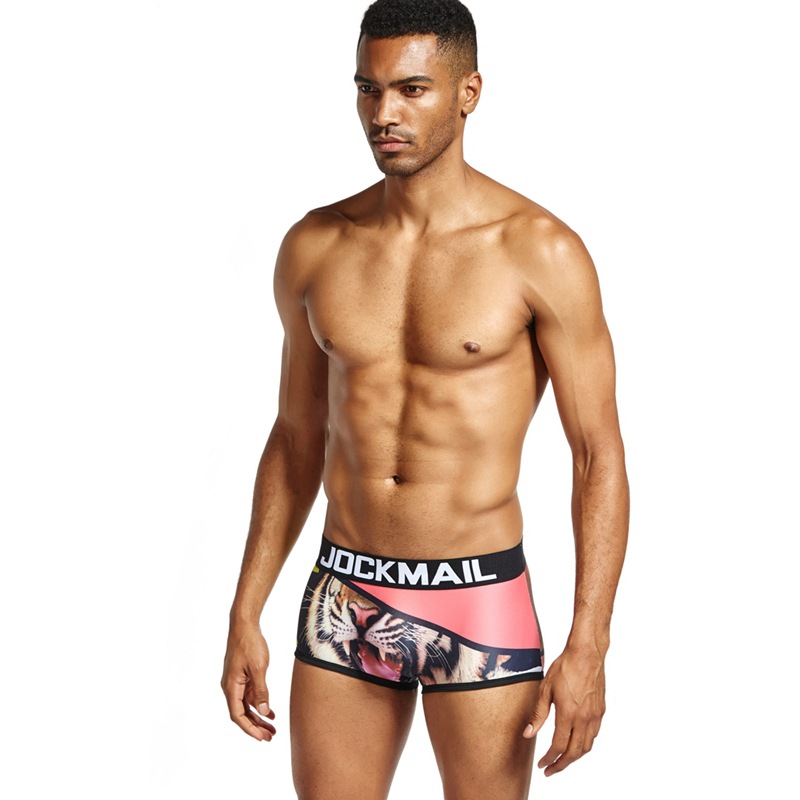 

Sexy underwear men boxers Cuecas sissy playful printed Gay Underwear calzoncillos hombre slips Male Panties Hot, As picture