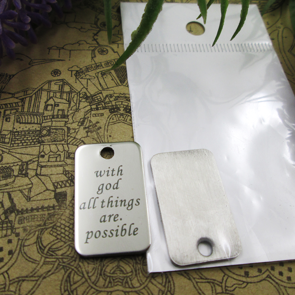 

40pcs--"with god all things are Possible-"stainless steel charms more style for choosing DIY Charms pendants for necklace