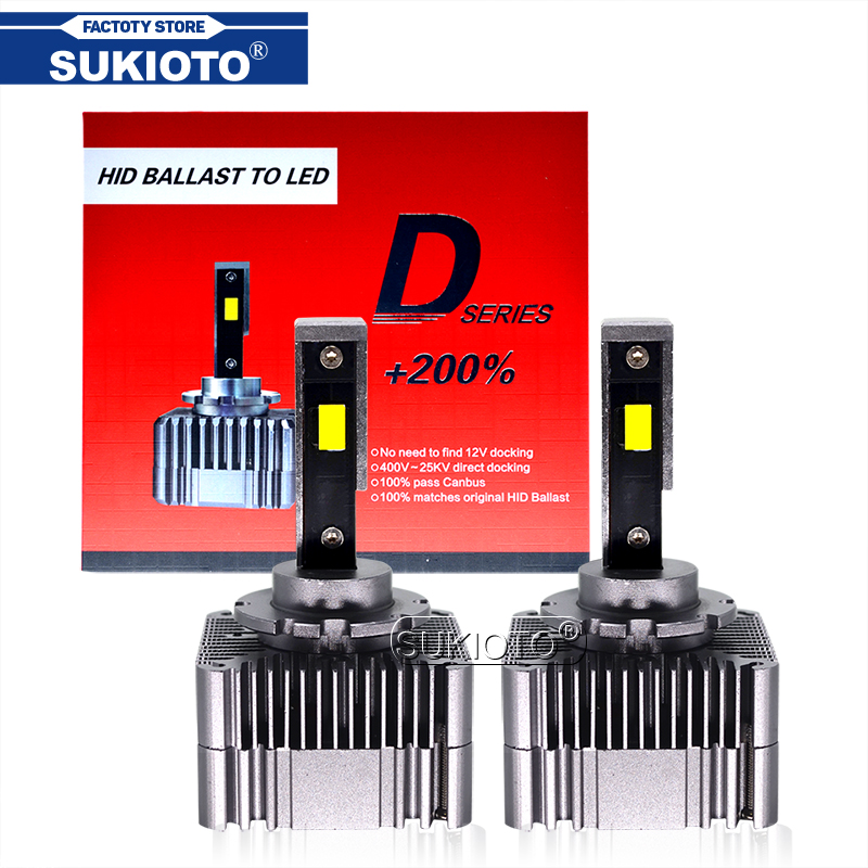 

SUKIOTO M10 Error Free Car Light LED D1S D2S D3S D4S D8S D5S LED Headlight Bulb 90W 10000LM 12V 6000K D Series Auto Headlamp