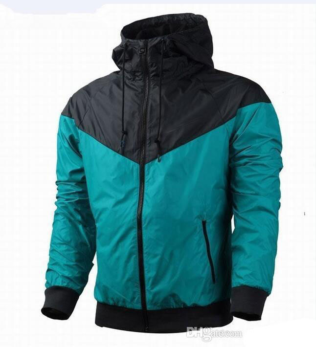 

fashion new Blue long sleeve men jacket coat Autumn sports Outdoor windrunner with zipper windcheater men clothing plus size, Red