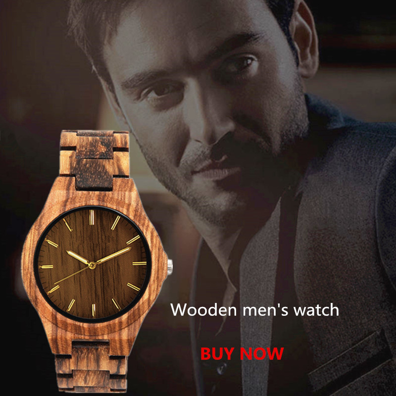 

wooden watch male gents watches clok men relogio masculino luxury men brand FOR men's souvenir relogio watch LY191213, Black