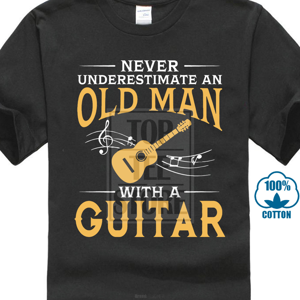 Nunca subestimes un anciano con Guitarra Para Hombre Divertido Camiseta guitarrista acústico