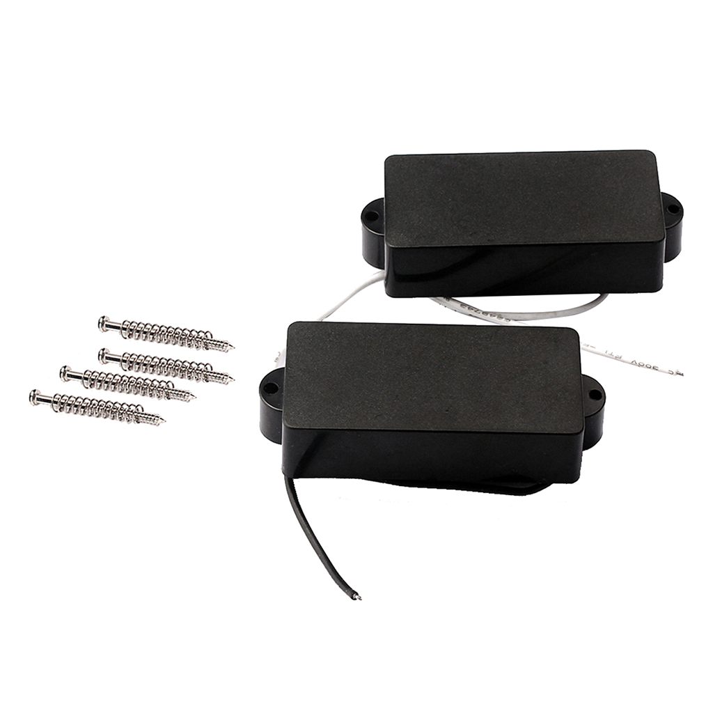 

1 Set 4 String Noiseless Pickup Black for Precision P Bass Guitar Replacement