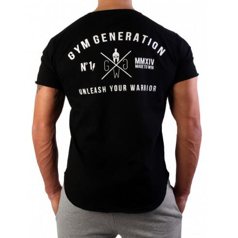 

Summer New Arrival Bodybuilding Fitness Mens Short Sleeve Letter T-shirt Gyms Shirt Men Muscle Tights Fitness T Shirt Tops, White;black