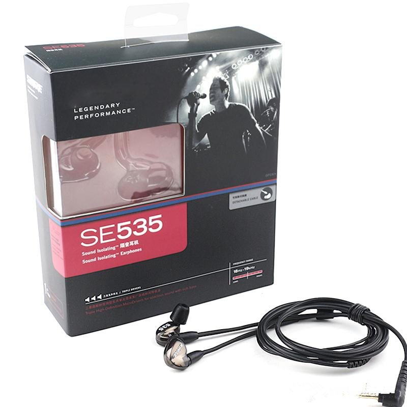 

SE535 Sound Isolating Earphones In-Ear HIFI Wired Earphones Noise Cancelling Headsets Headphones with Retail Pack Special Edition Universal