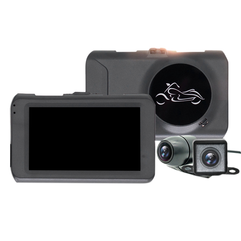 

Motorcycle Dash Cam, 720P 3.0 Inch Lcd Screen Waterproof 140 Degree Angle Dual Lens Video Recorder With Night-Vision car dvr