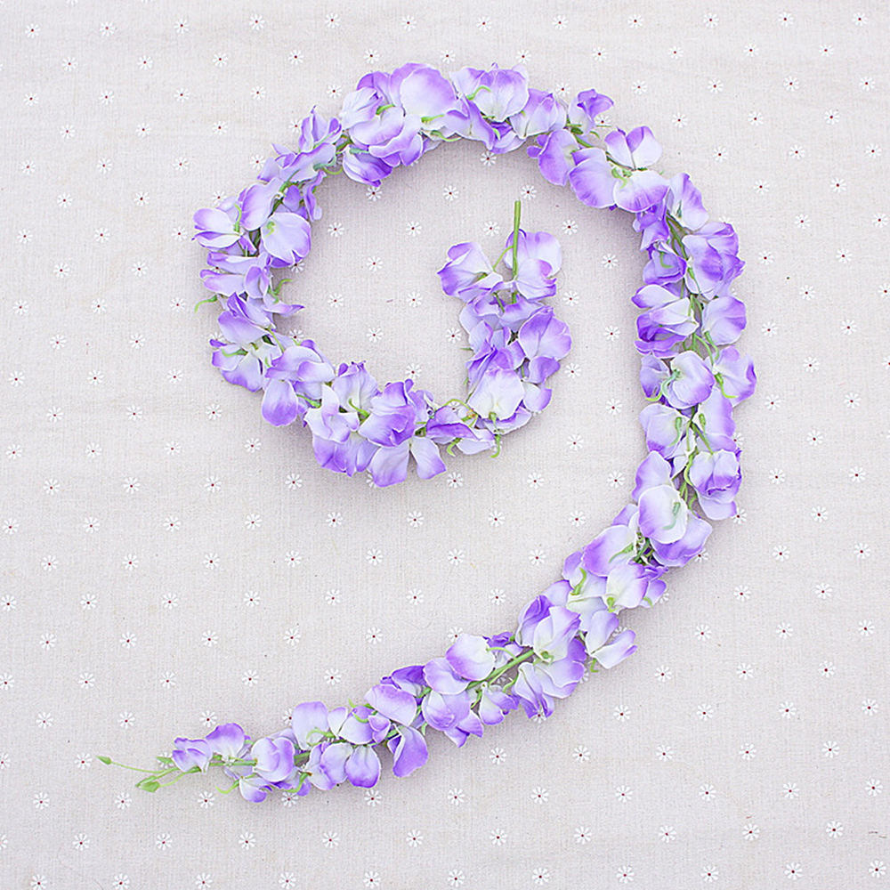

1 Pcs Artificial Flower String Long Wisteria Bean Vine Flower String Indoor And Outdoor Wedding Studio Stage Set Decoration 1.5M, Pink
