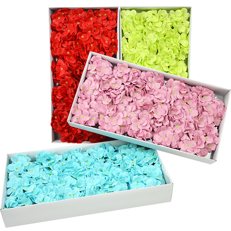 

25Pcs/box Big Size Soap Hydrangea Flower Head Artificial Flowers Wedding Decor Fake Flower For Valentine'S Day Party Gift Holdin, Flower pole