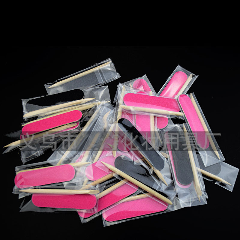 

Mini Manicure Set Pedicure Kit Disposable Nail Kit Nail File Cuticle Wood Stick