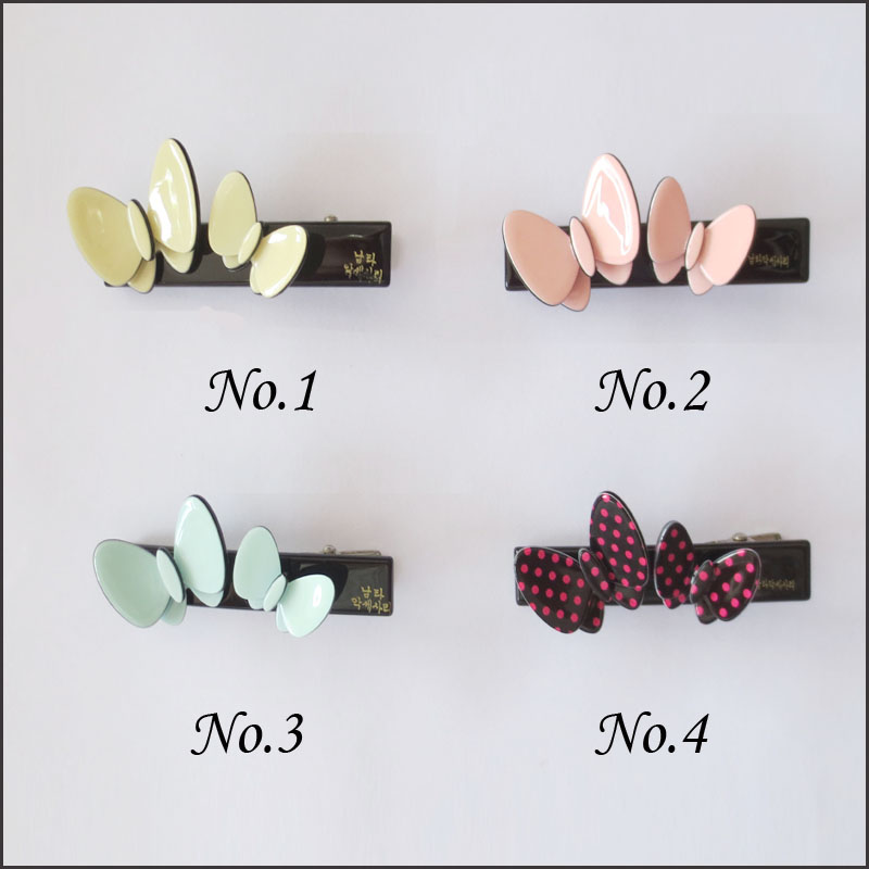 

10 BLESSING Good Girl 2.5" Acrylic Butterfly Hair Bow Clip Accessories Women, As pic