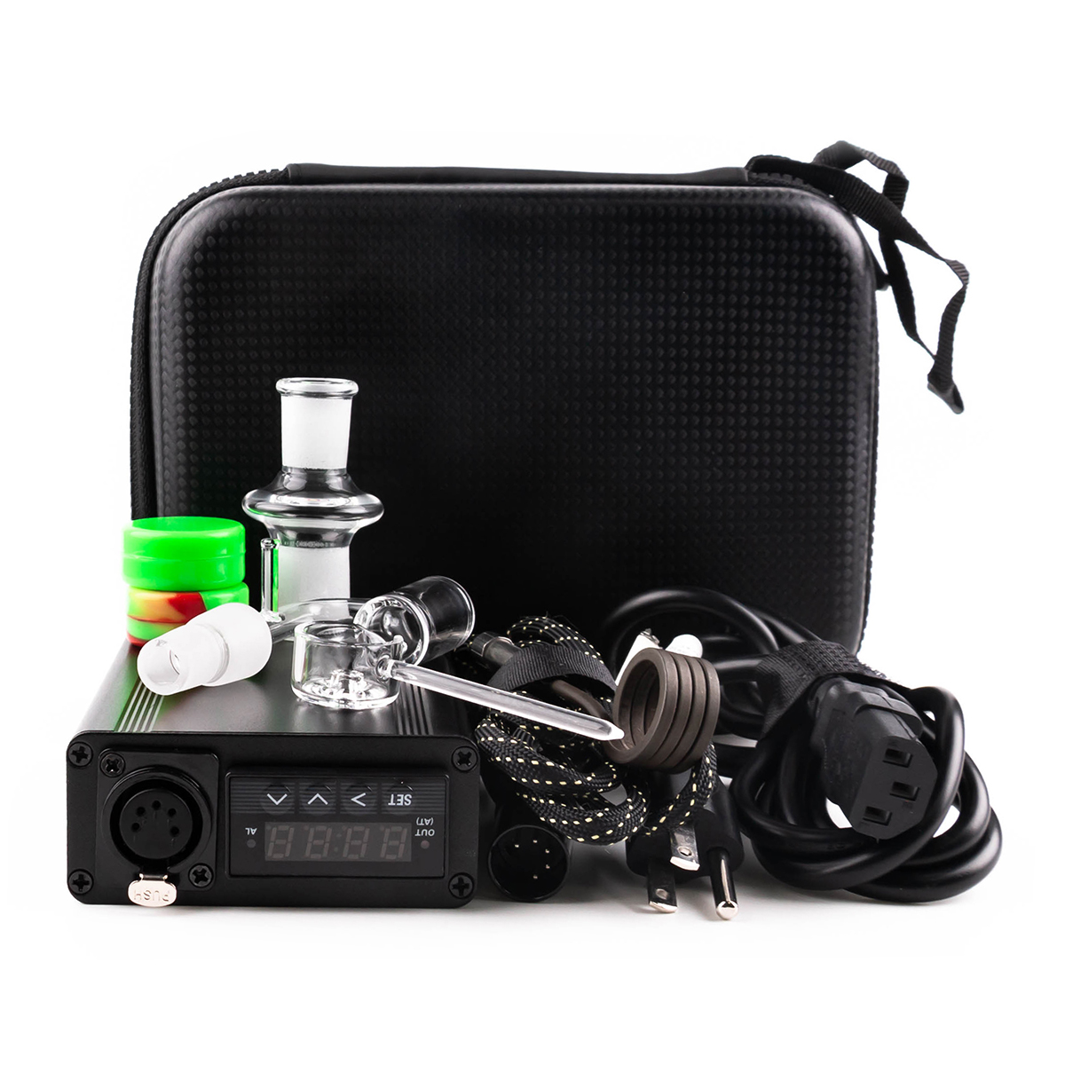 

Cheap E nail Enail kits electric dab nail temperature control box 14mm 18mm male quartz nails 20mm coil heate for dab rig
