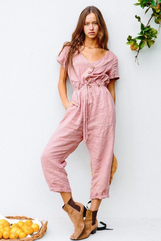 

Summer Women fashion Sexy V-Neck Casual Straight Cotton Lace Up Jumpsuit Trousers Beach Overalls Ankle-Length Pants Rompers 2020, White