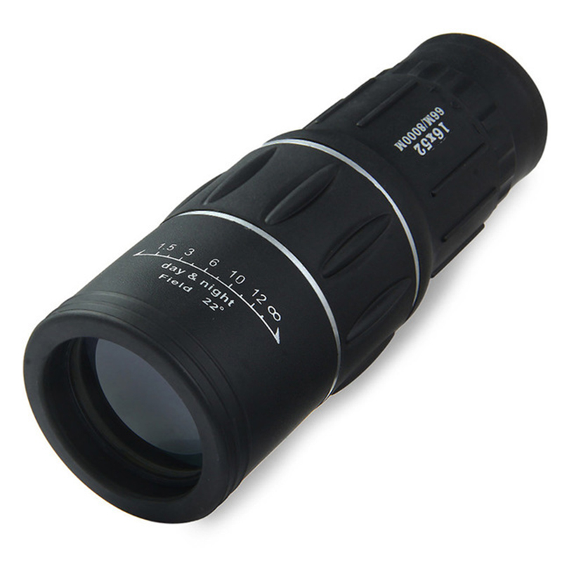 

16 x 52 Dual Focus Monocular Spotting Telescope Zoom Optic Lens Binocular Coating Lenses Hunting Optic Scope Phone Clip, As pic