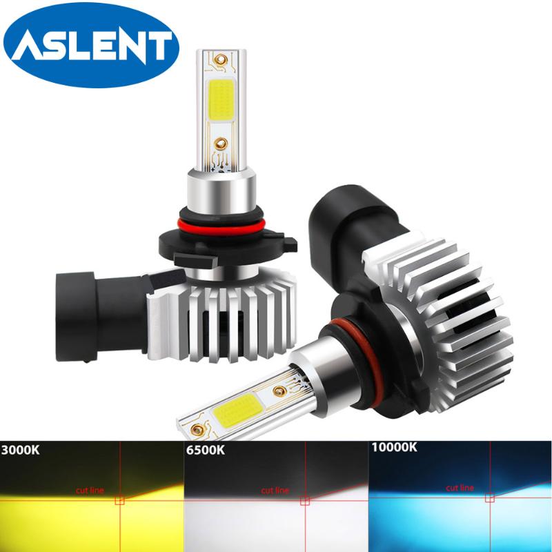 

2PCS 9005 3 Led Headlight Bulb H1 H3 H4 H7 H8 H9 H11 4 9006 H27 881 Fog Light 12-24V High Low Beam white 6500K COB Headlamp
