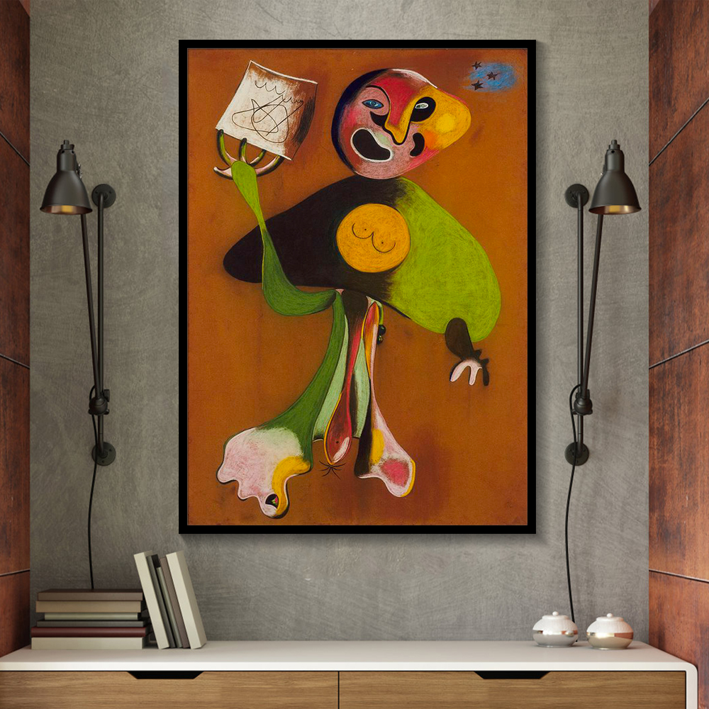 

Joan Miro Abstract Wall Art Painting-2 Famous Canvas Painting Living Room Home Decoration Large Pictures 191002