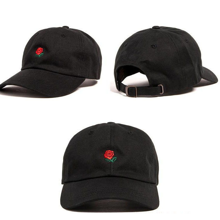 

Modern 100% Cotton Rose Embroidery Cap Snapback Hip Hop Dad Cap Hats Drake Men Women Visor Hat Skateboard Gorra Bone, 3#