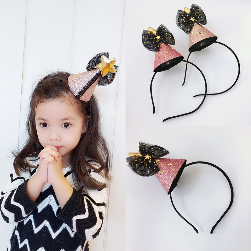 

Korea lovely Lace Bow Pentagram Three-dimensional Hairband Hair Accessories For Girls High Quality Hair Band Headband Hairbands