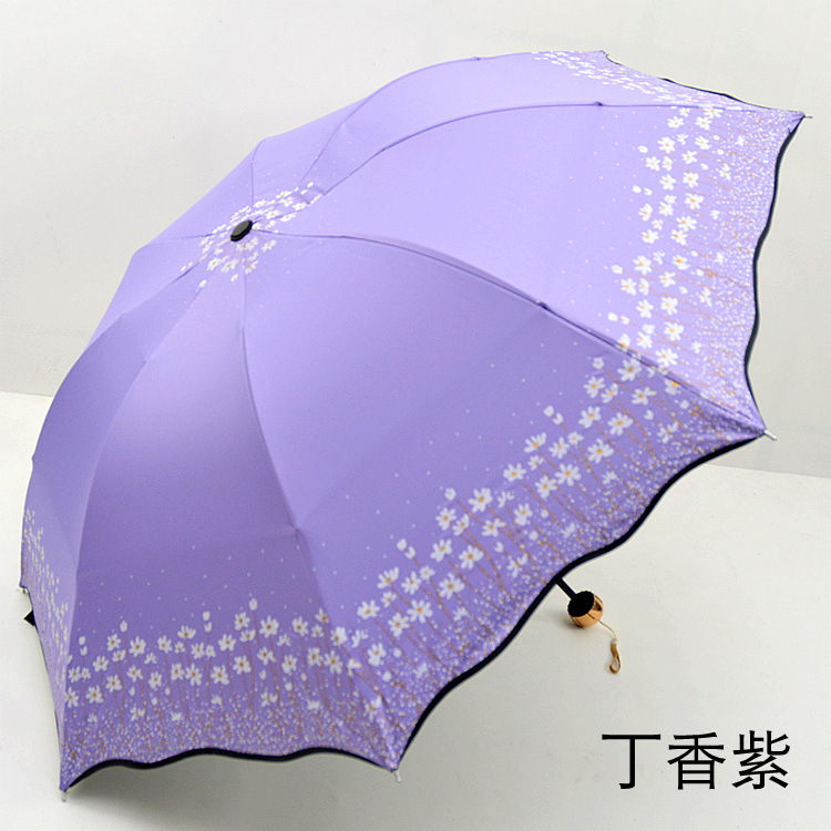 

New Full blackout color flash umbrellaUmbrella Rain Women Fashion Arched Princess Umbrellas Female Parasol Creative Gift