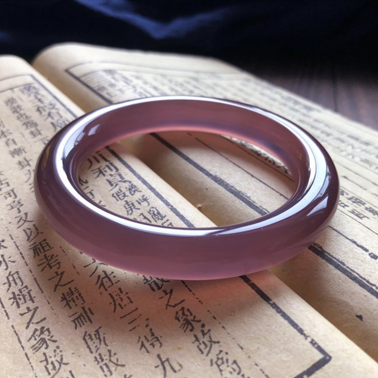 

Natural King Purple Jade Bracelet ice seed round agate jade bracelet female style