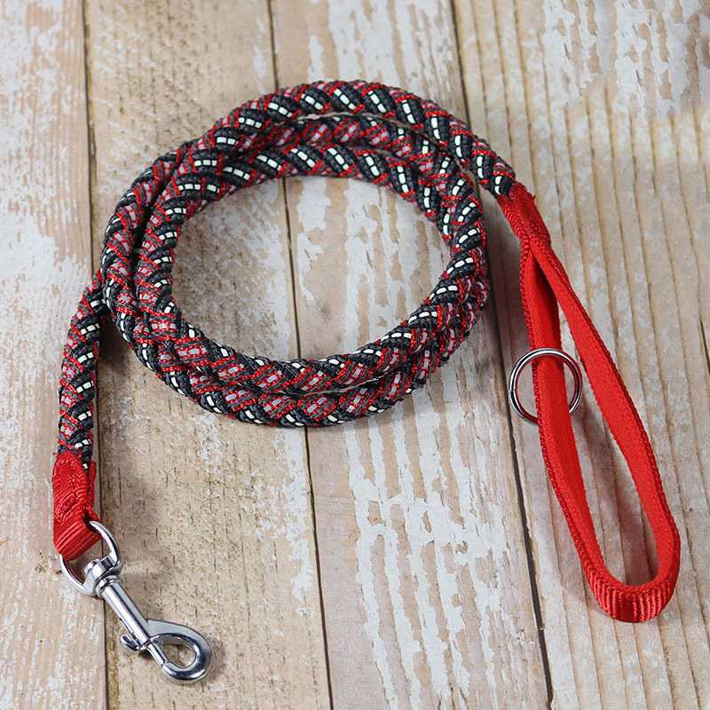 

Non-slip Large Dog Leash Reflective pet Walking Leads Nylon Long Dog Rope soft Padded handle For Medium big Dogs