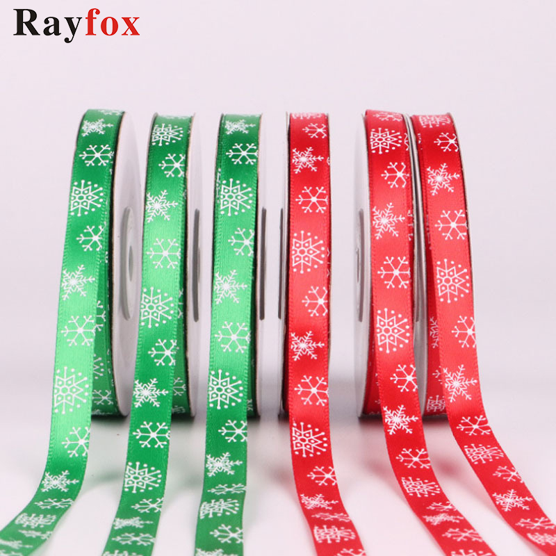 

10 meters/Pack 3/8" (10mm) Christmas Ribbon Decoration Red/Green Ornaments Christmas Gift Decoration Xmas Party Decor Kids Gift