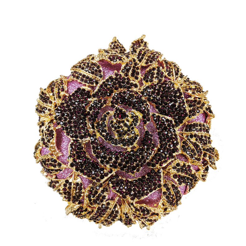 

XIYUAN Crystal Diamond Women Metal Clutches Evening Bag New Lady Wedding Party Prom Handbag messenger bags for lady, Color same picture