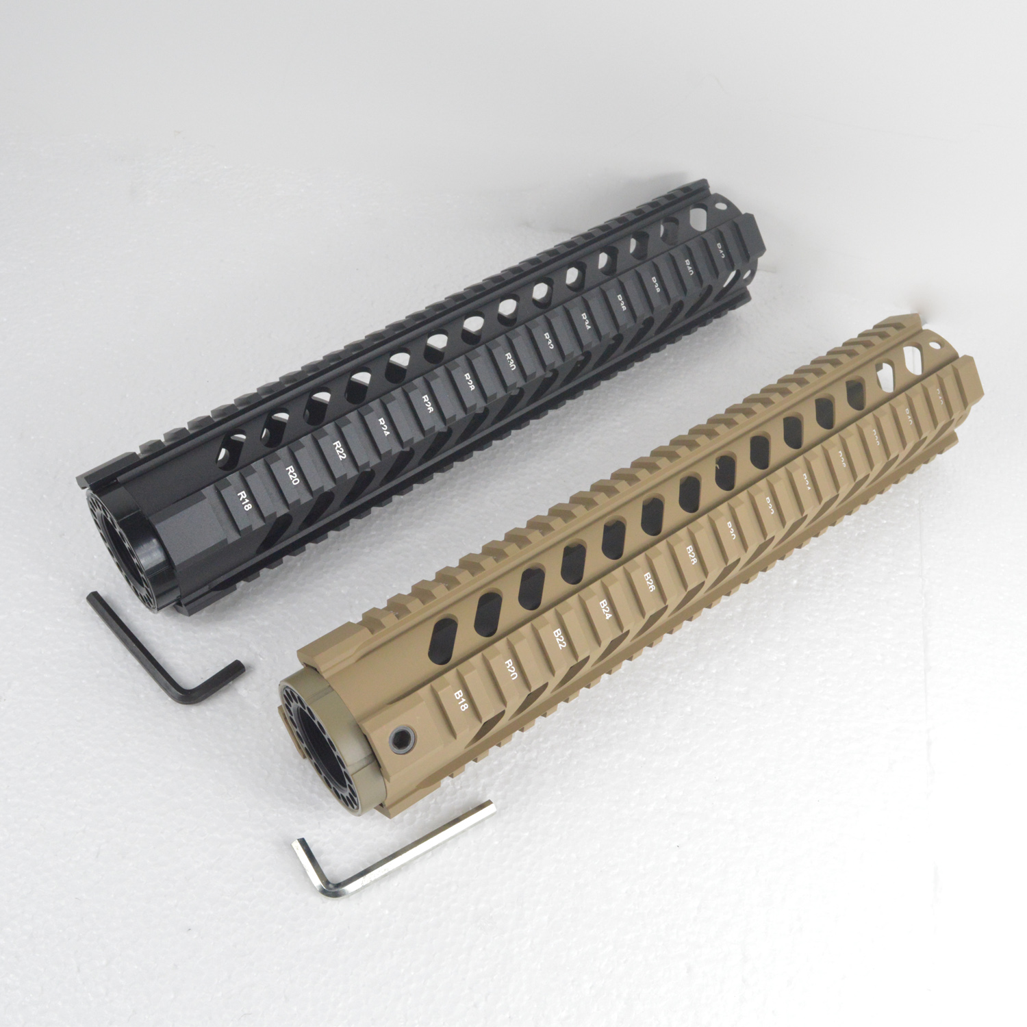 

12 Inch Free Float Quad Rail Handguard Picatinny Rail System Forend Fits.223/5.56 Types Black or Tan Color