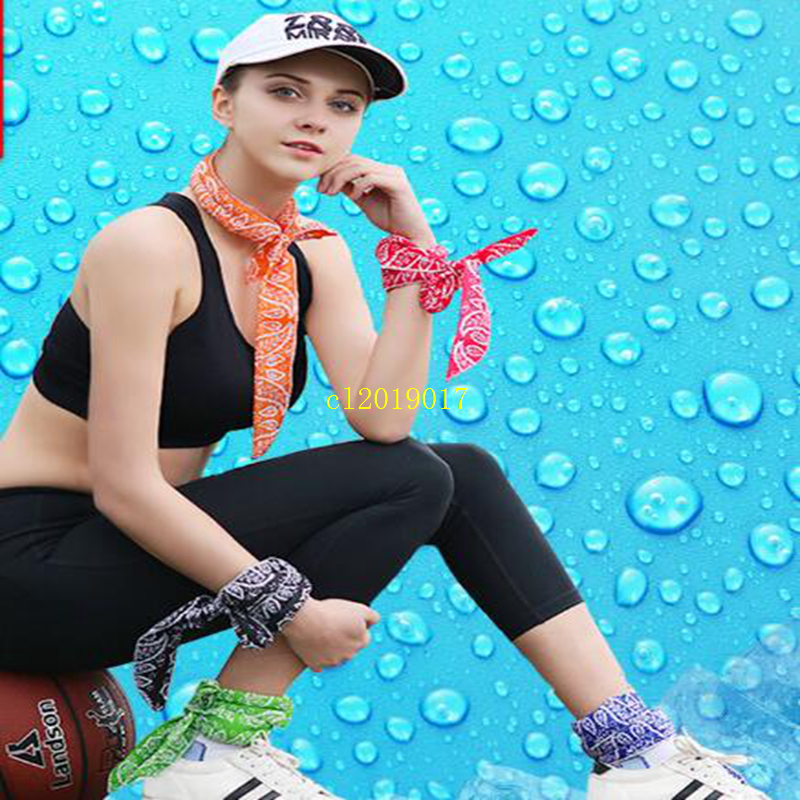 

Summer cooling towels Unisex Cool Towel Cooling Scarf Ties Neck Scarves sports yoga ice Belt Cooling Wrap Necktie, Customize