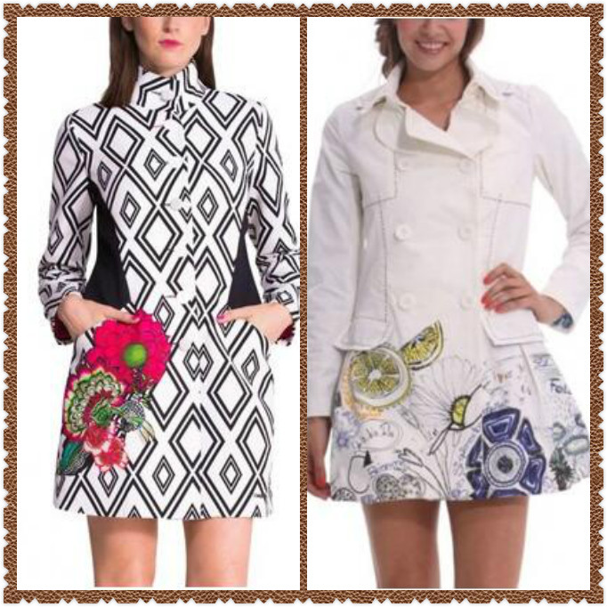 

Spain women's print coat trench coat