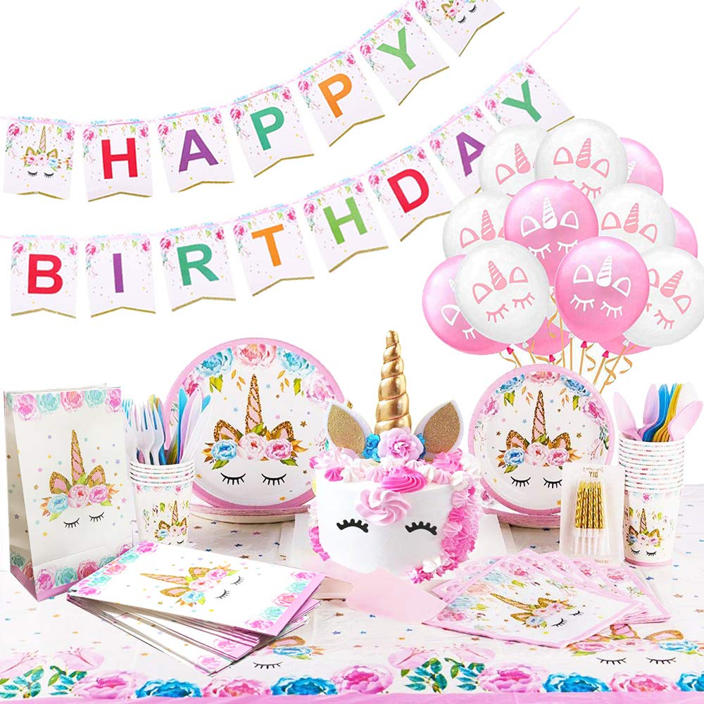 

Things for unicorn theme birthday party;Paper cup;Paper plate;Party decoration