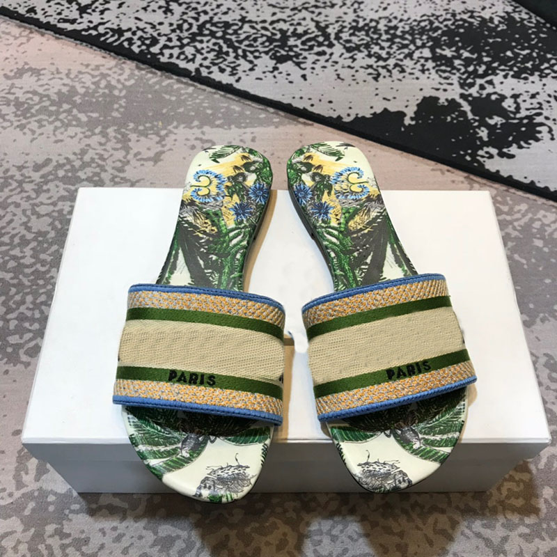 

Dazzle Flowers Women Sandals Designer Slippers High Heels Embroidery Sandal Floral Brocade Slipper Flip Flops Striped Beach Causal Slipper40, Red
