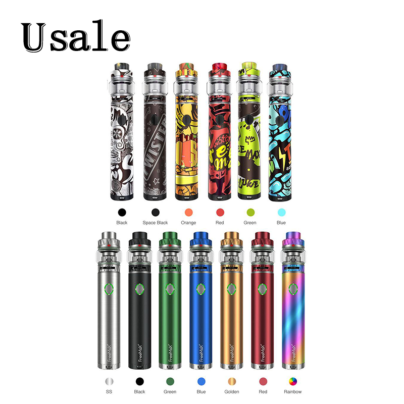 

Freemax Twister 80W Starter Kit 5ML Fireluke 2 Tank 80W VW Mod Built-in 2300mAH Battery X1 X2 Mesh Coil 100% Original, Space black