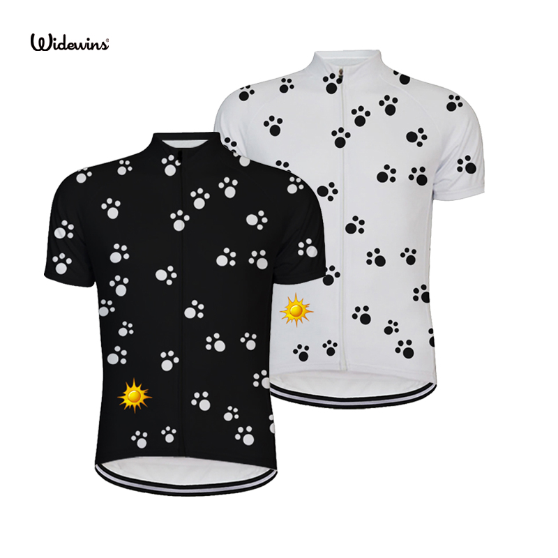 

2020 cycling jersey pro team summer short sleeve mountain bike jersey cycling clothing bicycle Dog footprints bike 5237, Pic color