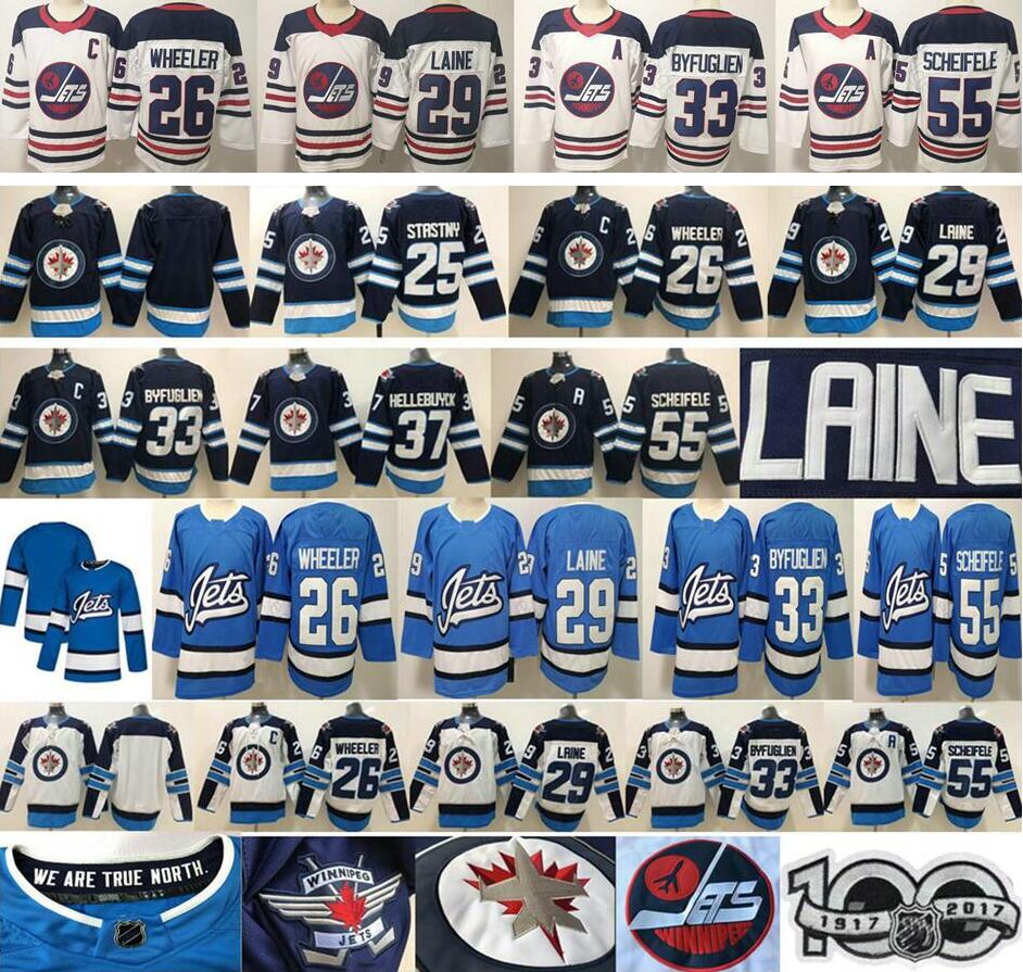 

2020 New Winnipeg Jets #29 Patrik Laine Jerseys 26 Blake Wheeler 33 Dustin 37 Connor Hellebuyck 55 Mark Scheifele Man Women Kids Youth, Blue new men sizes