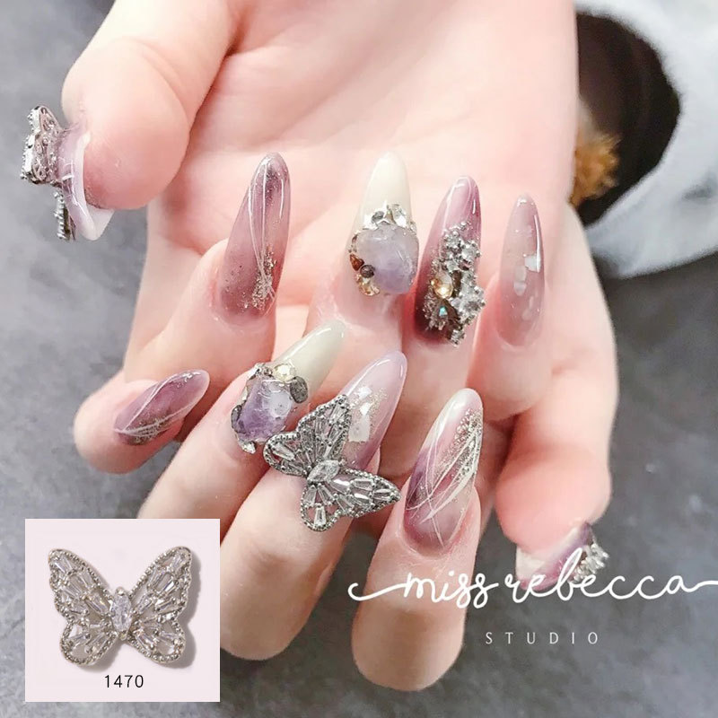 

1Pcs Fashion 3D Butterfly Nail Glitter Powder Metall Co Nail Art UV Gel Polishing Chrome Flakes Pigment Dust Art Decoration