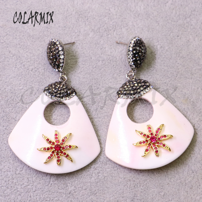 

Dangle & Chandelier 3Pairs Big Shell Stone Earring Earrings Fashion Women Accessories Gift Jewelry Drop 6165