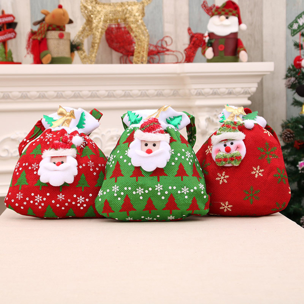 

Christmas Decorations for Home Santa Claus Snowman Christmas gift Elk Kids Candy Packaging Navidad Kids Candy Holder Decoration