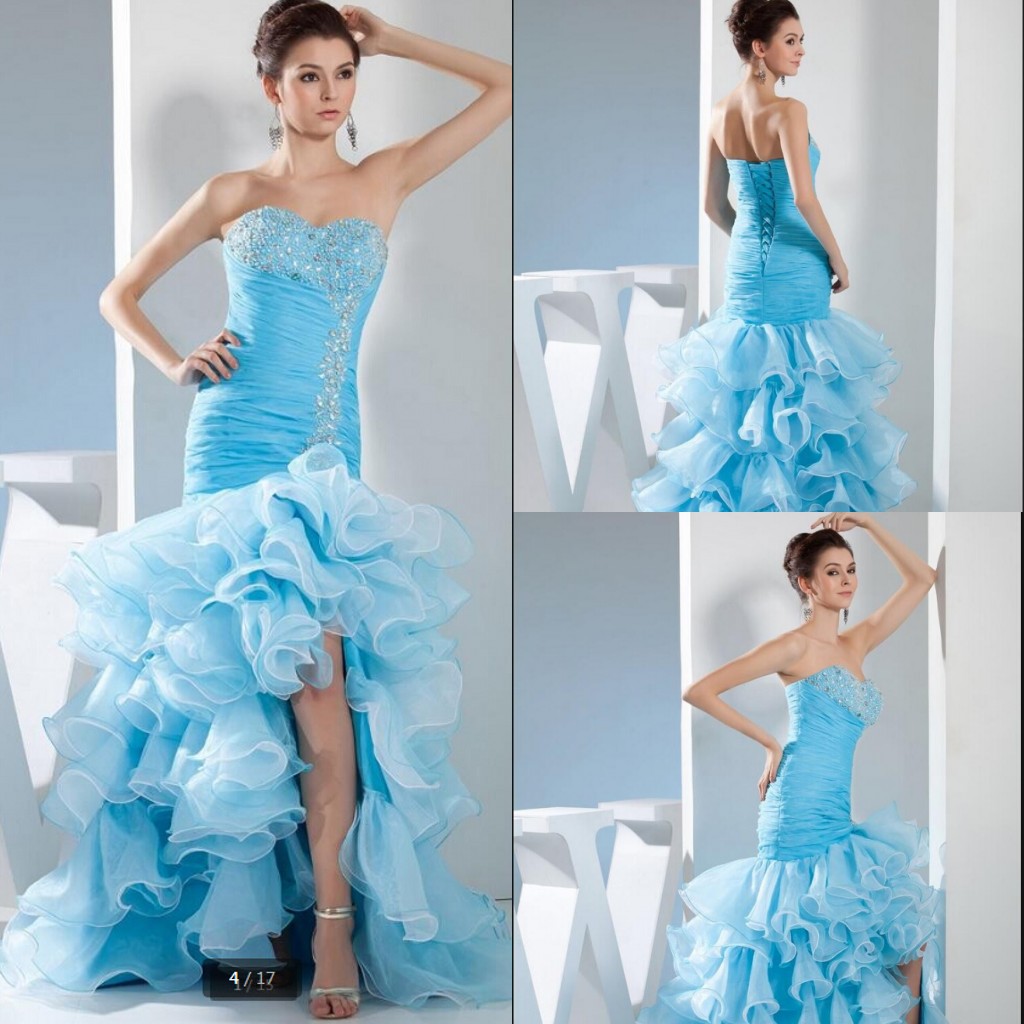 

2019 new designer mermaid prom dress beading crystals pleated prom gowns ruffled formal corset evening party prom dresses best selling, Dark navy