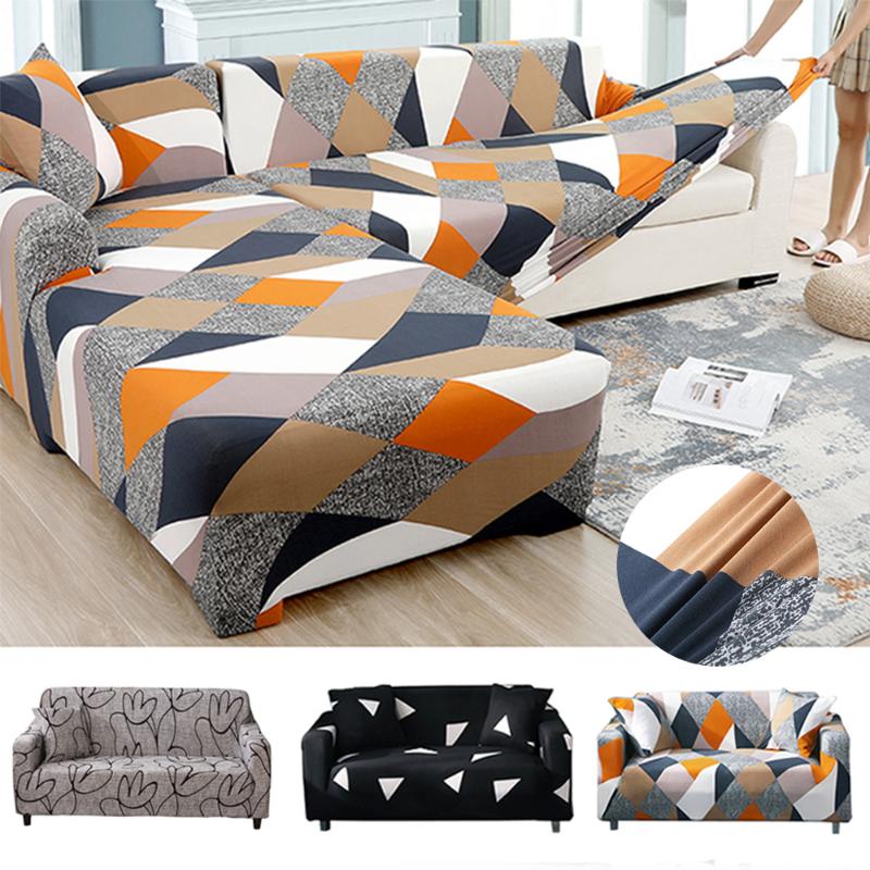 

1/2/3/4 Seater Elastic Stretch Sofa Cover All-inclusive Modern Sectional Corner Sofa Slipcover Couch Cover Chair Protector