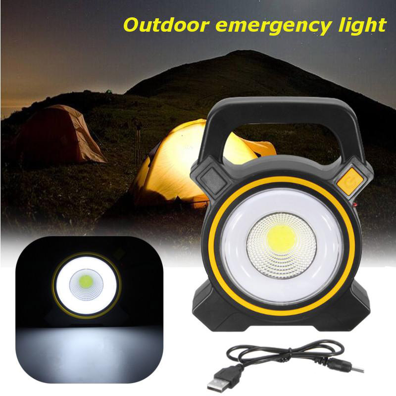 

Solar Lamps Powered USB Portable 30W LED floodlight Lanterns COB Spot Rechargeable LED Flood Light Outdoor Work Spot Lamp 2400Lm