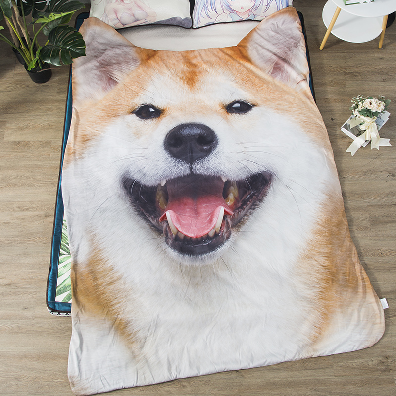 

3D Printed Irregular Pets Summer Duvet Comforter Kids Quilted Bed Quilt Air Conditioned Duvet Thin Washable Pug Summer Quilts Blanket