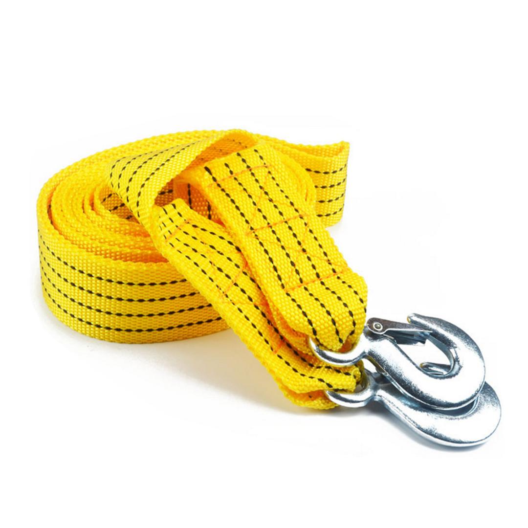 

5 Ton 4 M Car Traction Rope Heavy Duty Car Tow Cable Towing Pull Rope Strap Hooks Van Road Recovery Accessories