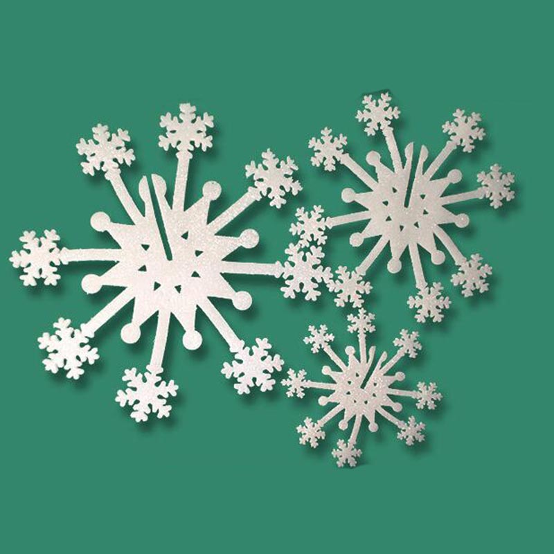 

1pack 40cm 30cm 20cm 3D Snowflake Christmas Ornaments Christmas Decorations For Home